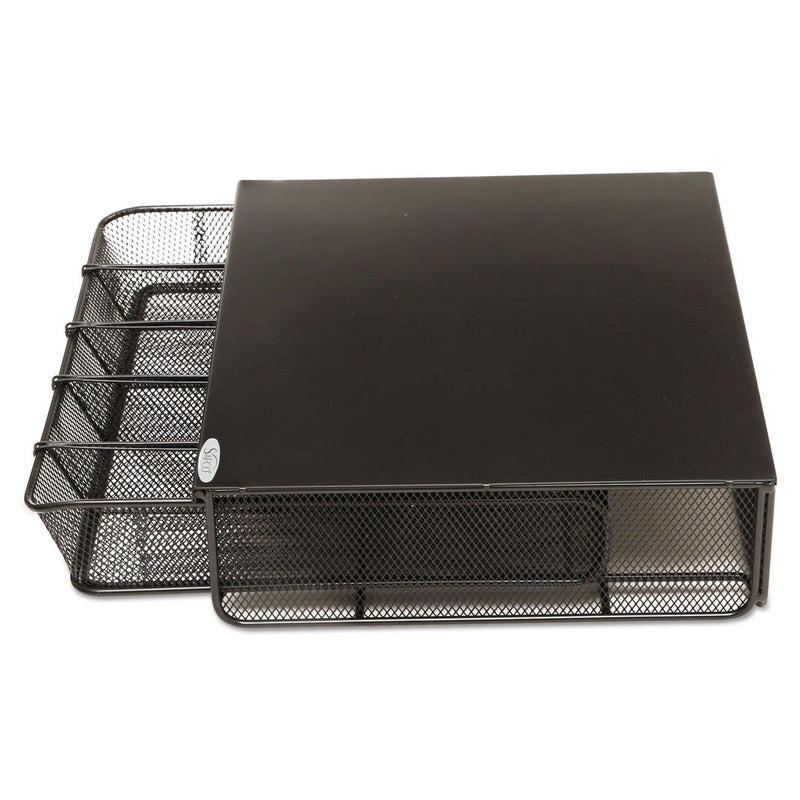 Safco Coffee and Sugar Organizer 3274BL Hospitality Tray, Home, Office, & Hotel, 1 Drawer, Black, 12"W x 11"D x 3 Â¼"H - Image 4